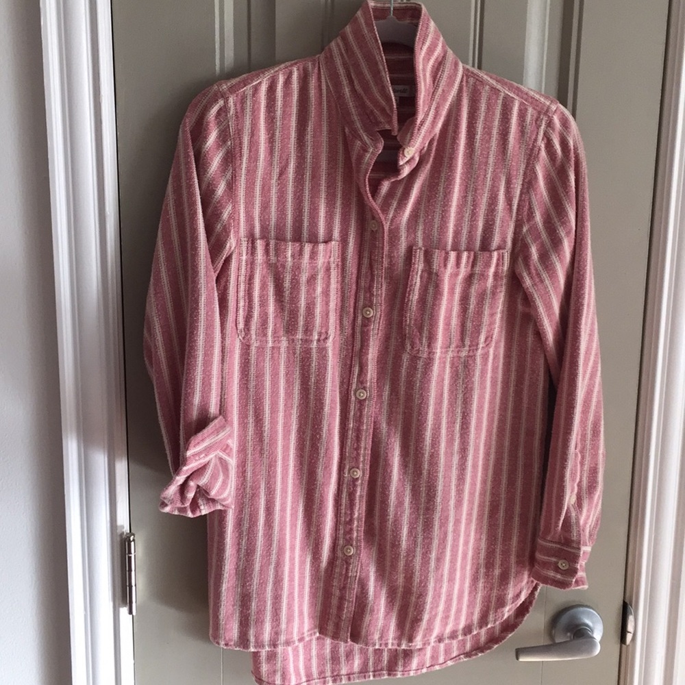 Madewell stripe cozy button down